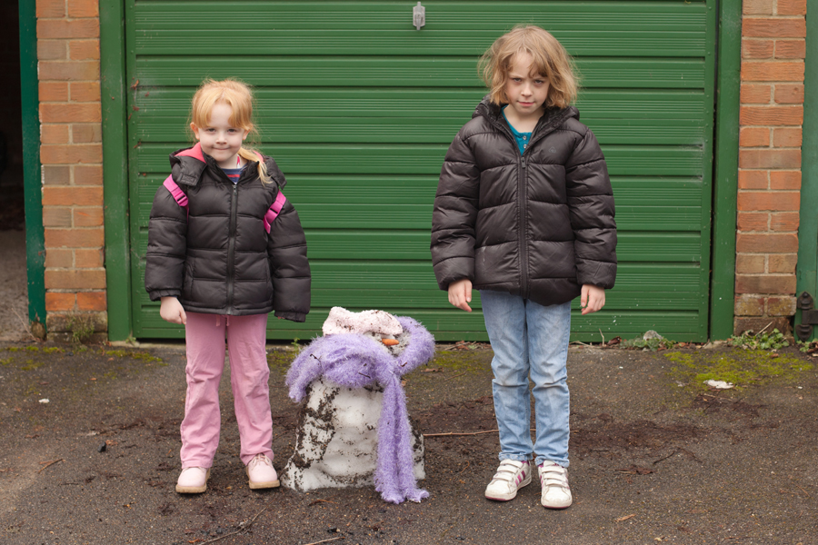 Holly and Rebekah with Frosty, 17th February 2012