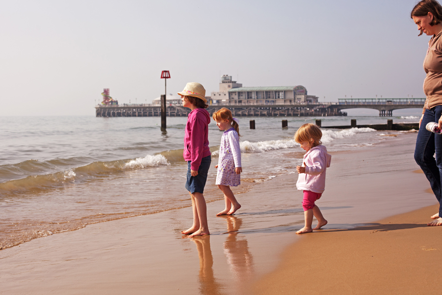 All the family on the beach