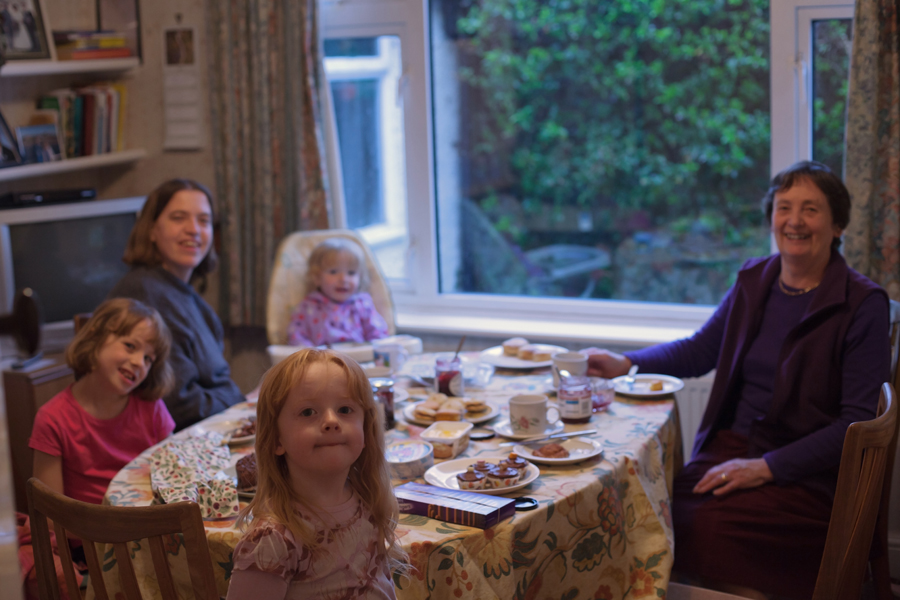 Mum with 3 of her grandchildren and Sarah