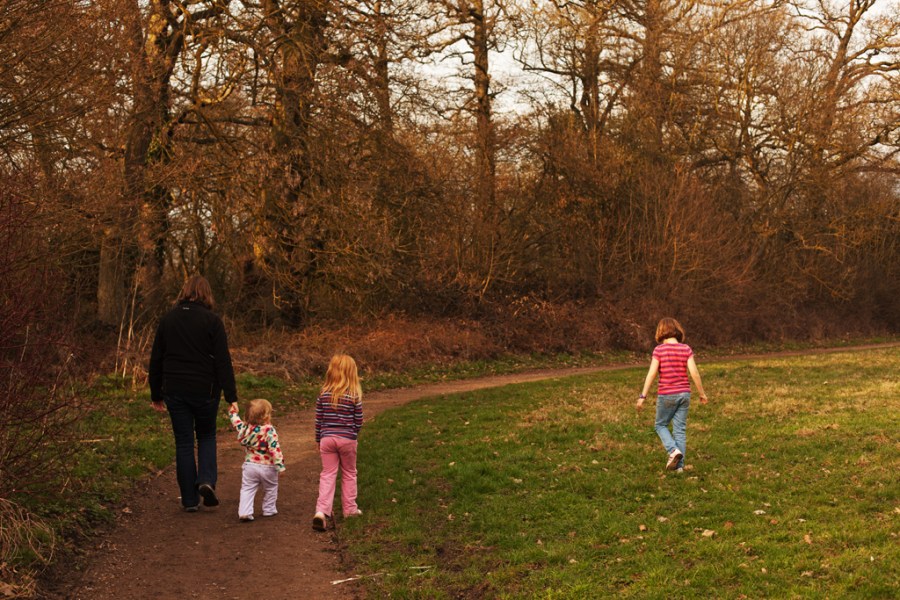 Heading off around the park