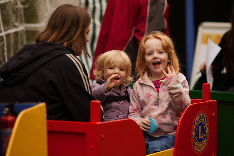 Sarah, Emily and Holly on the train