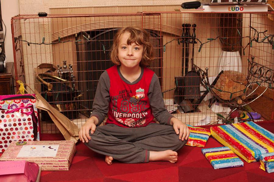 Rebekah with some of her presents
