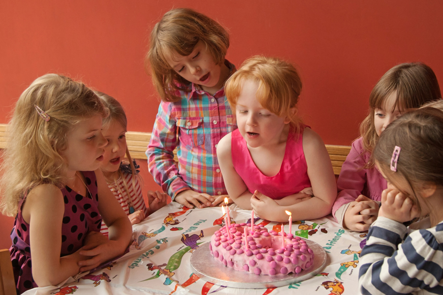 Blowing out the candles