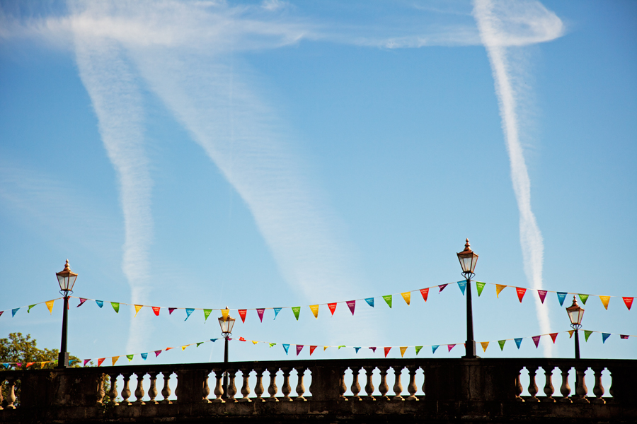 Bunting on the bridge