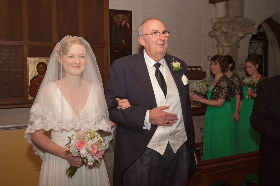 Suz arriving with her dad