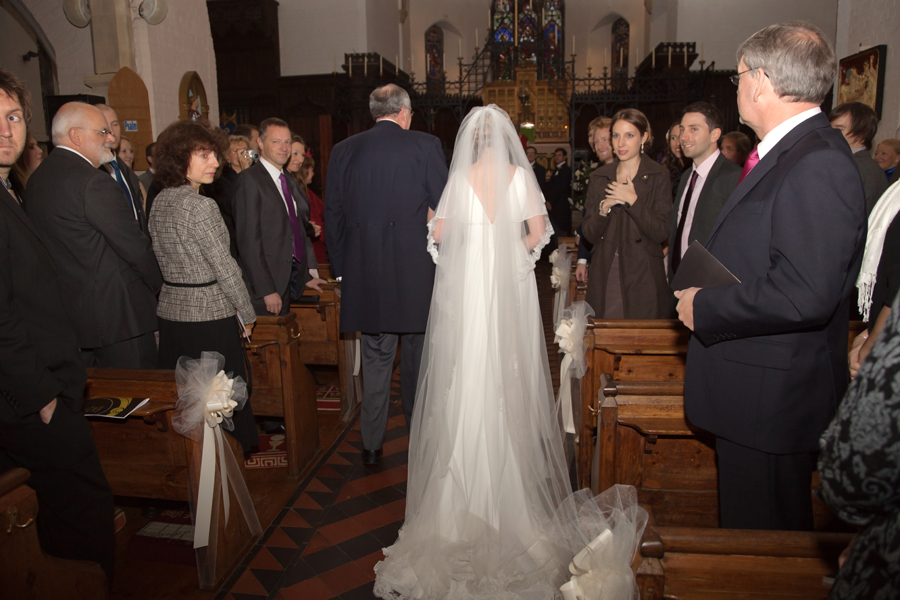 Heading up the aisle