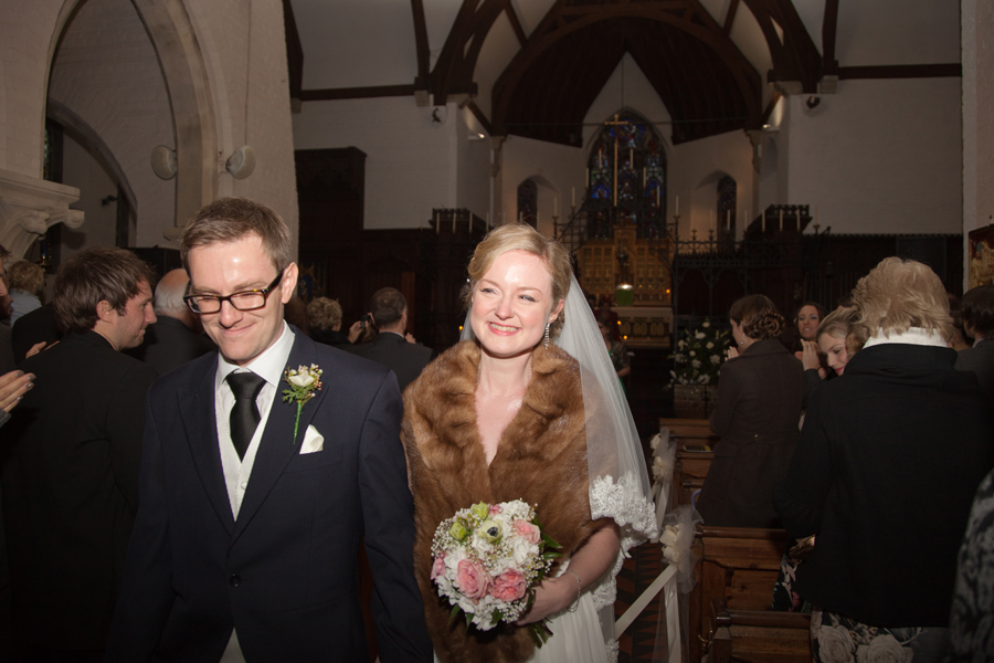 Steve and Suz coming down the aisle