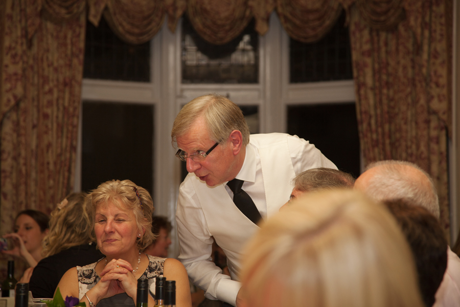 Steve's dad working the room