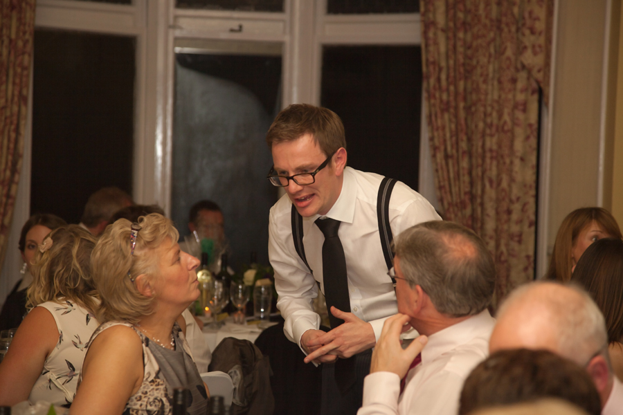 Steve chatting to guests before the speeches