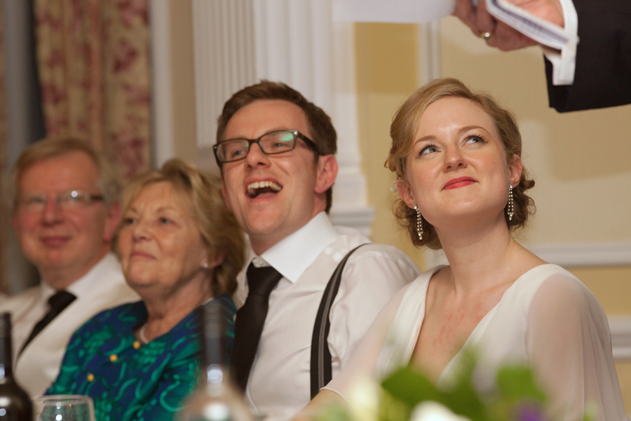 Steve enjoying his father-in-law's speech