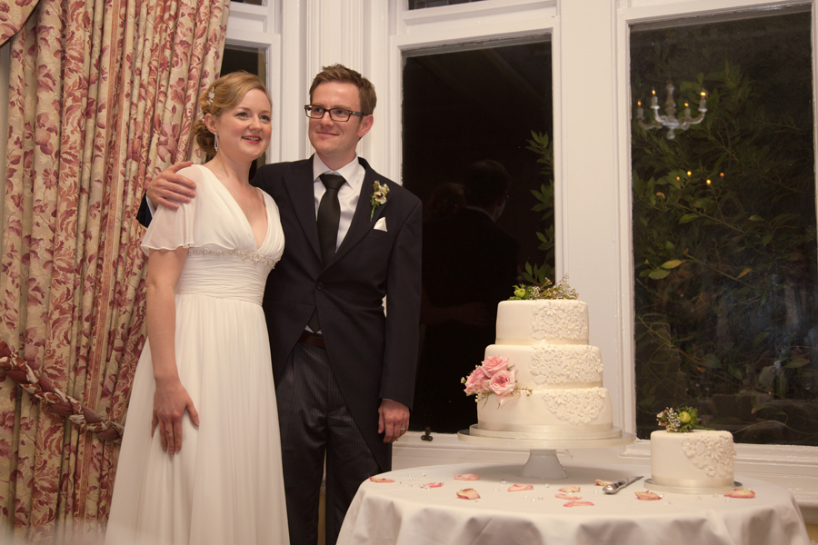 The happiest man in the room, with his wife