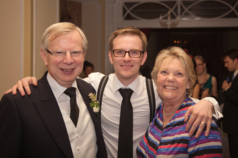 Steve with his parents, Trevor and Elaine