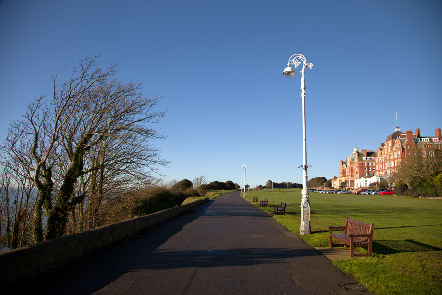 Heading back to the hotel in the winter sunshine