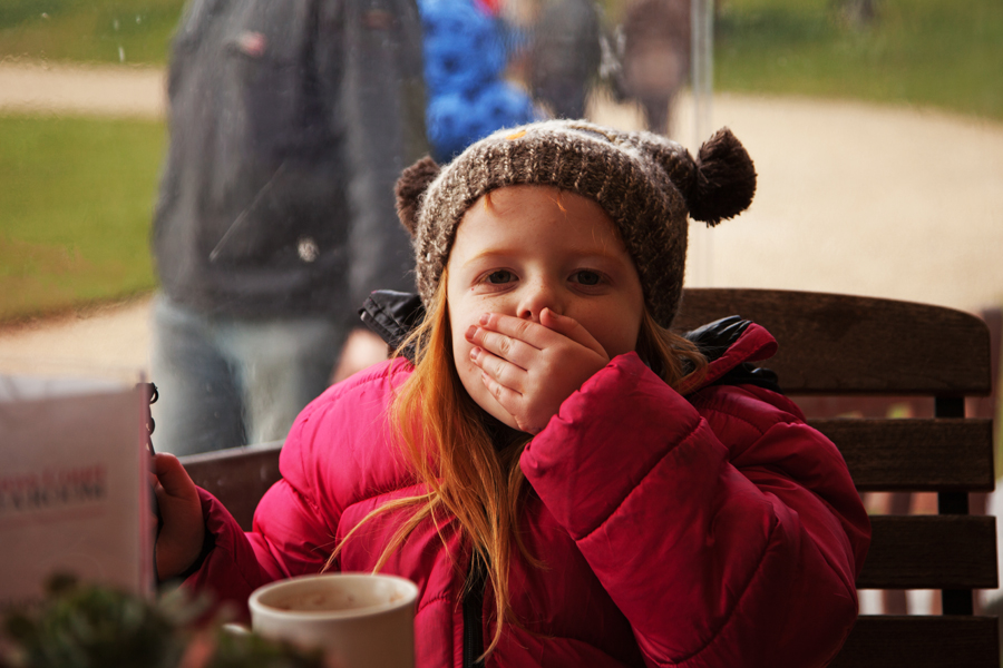Holly in the restaurant