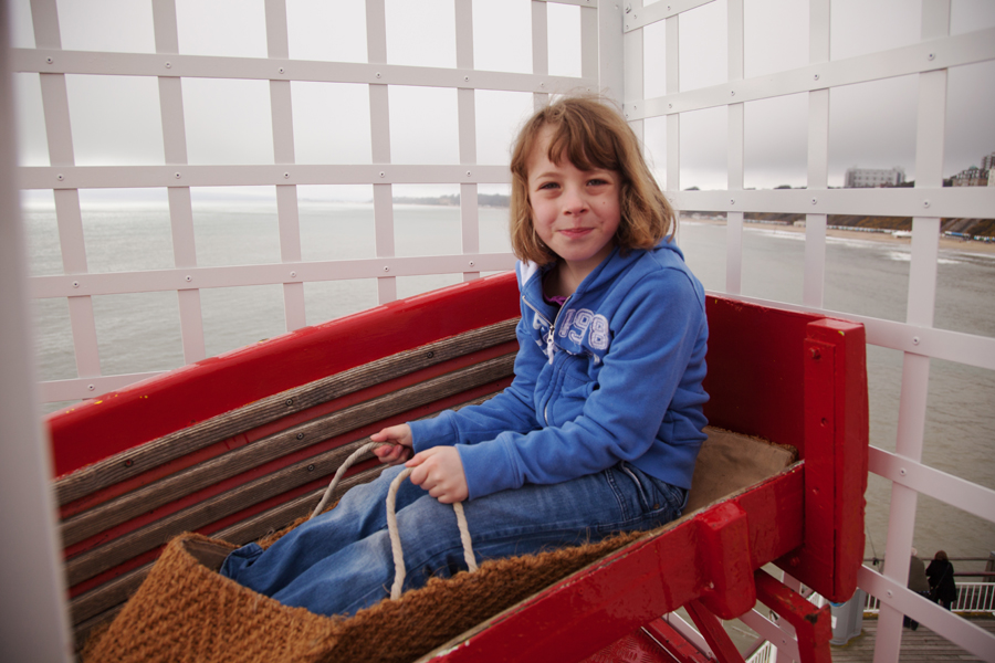 Rebekah on the helter-skelter