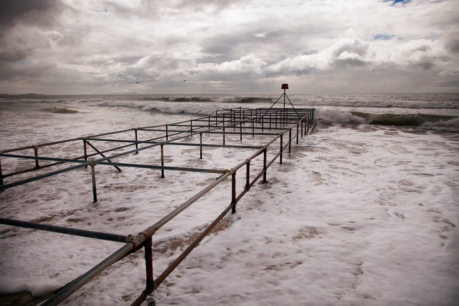 Breakwater in the sea