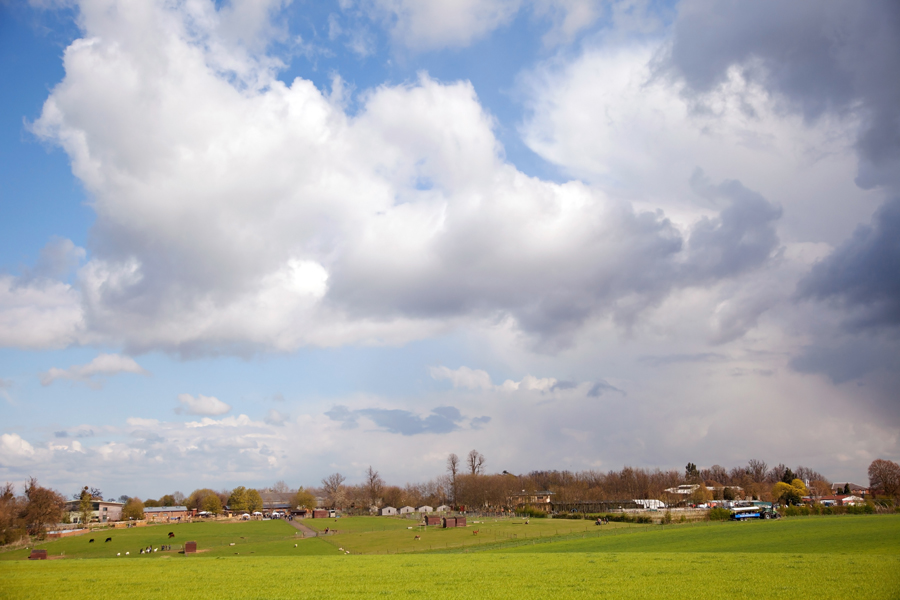 Looking across to the college