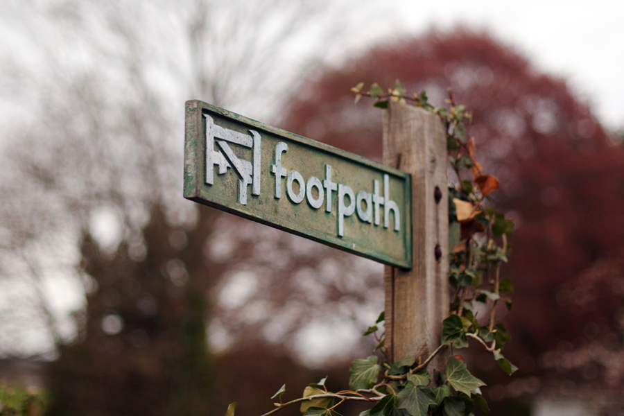 Footpath sign