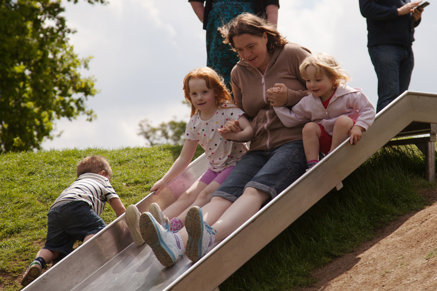 Sarah with Holly and Emily