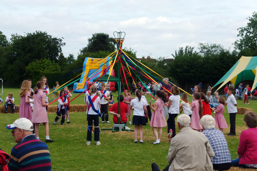 Maypole dancing