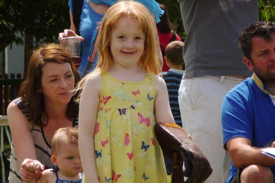 Holly with her glove on