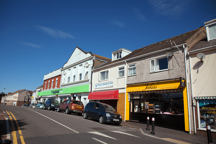 The main shopping street in Burry Port