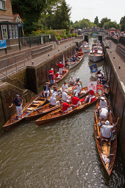 Looking down from the lock gate