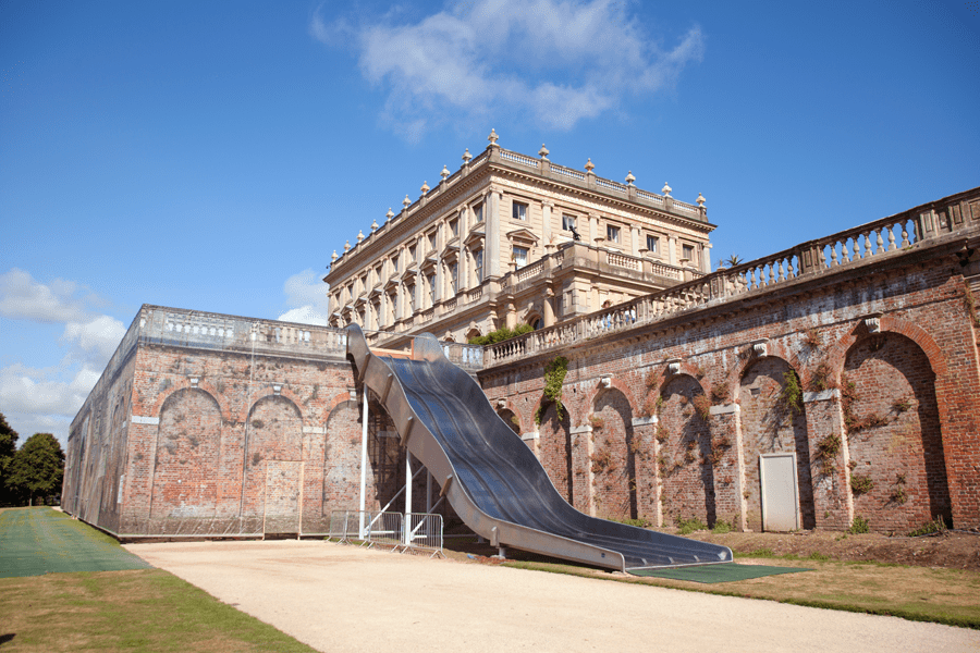 A closer shot of the slide