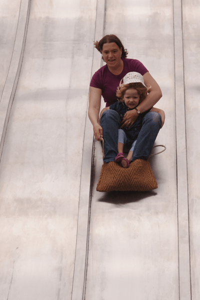 Sarah and a nervous Emily