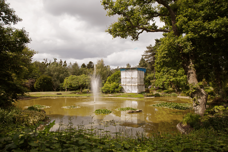 Scaffolding in the Water Garden
