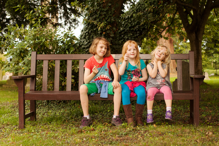 The girls with acorns