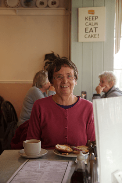 Mum with a tea cake