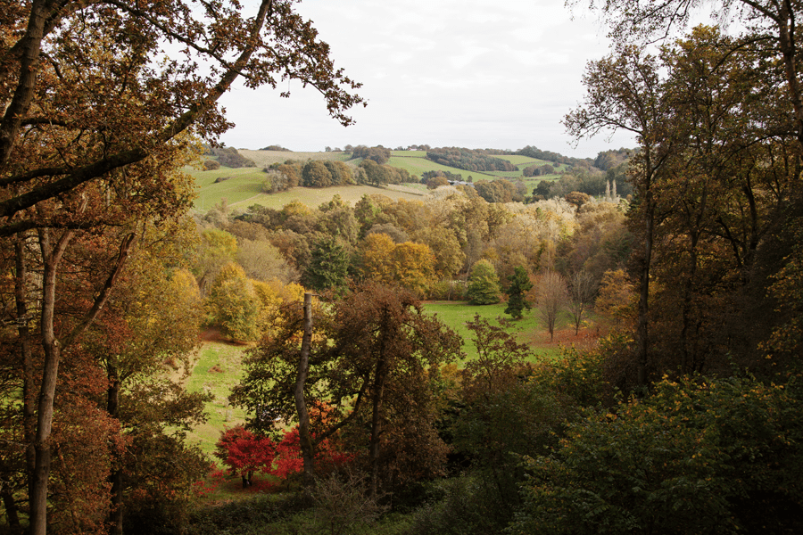 Looking down over the valley