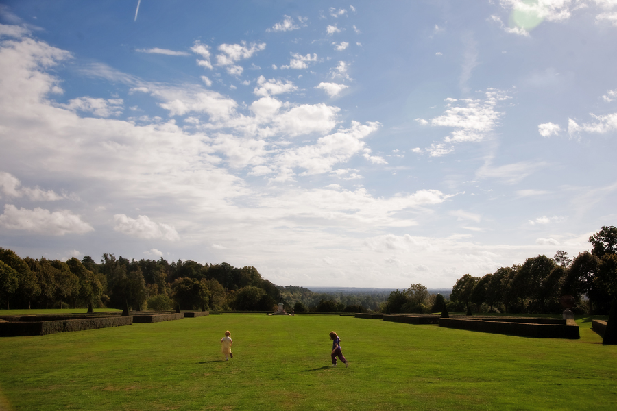 Running on the grass