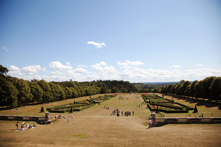 Looking down over the Parterre