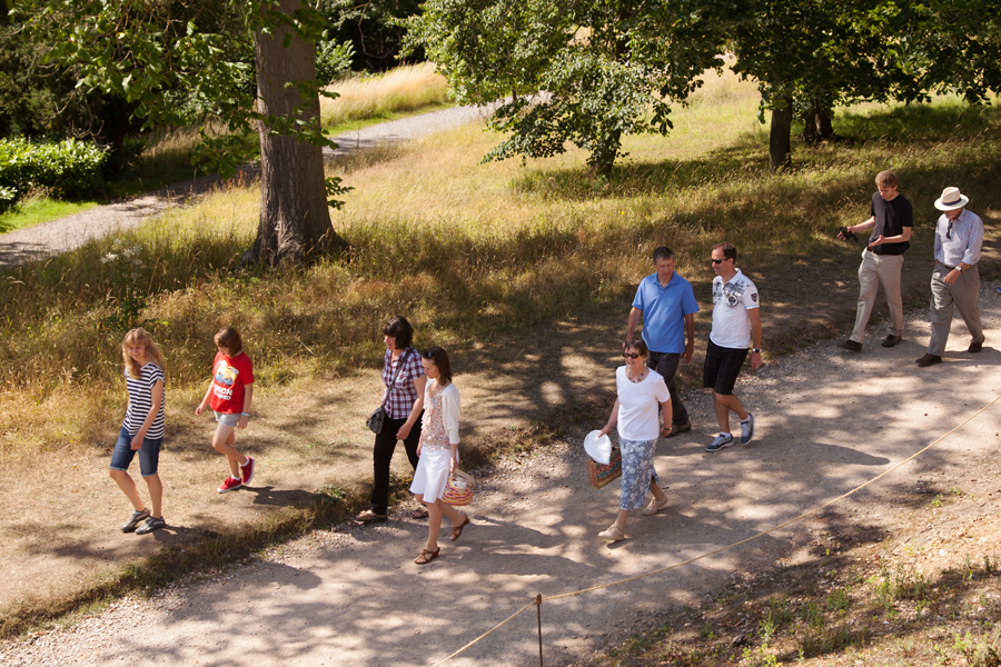 Some of the family catching up