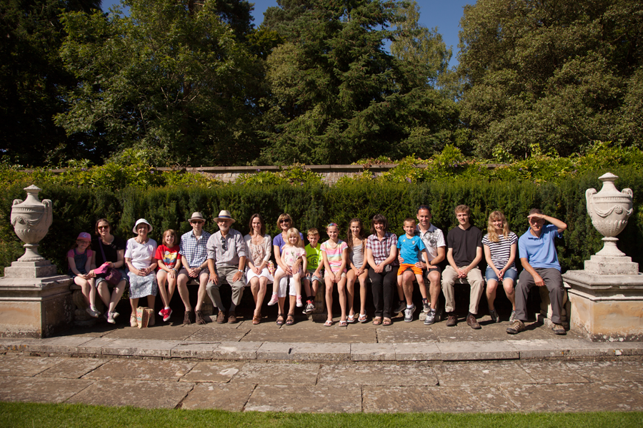 All the party together in the Long Garden
